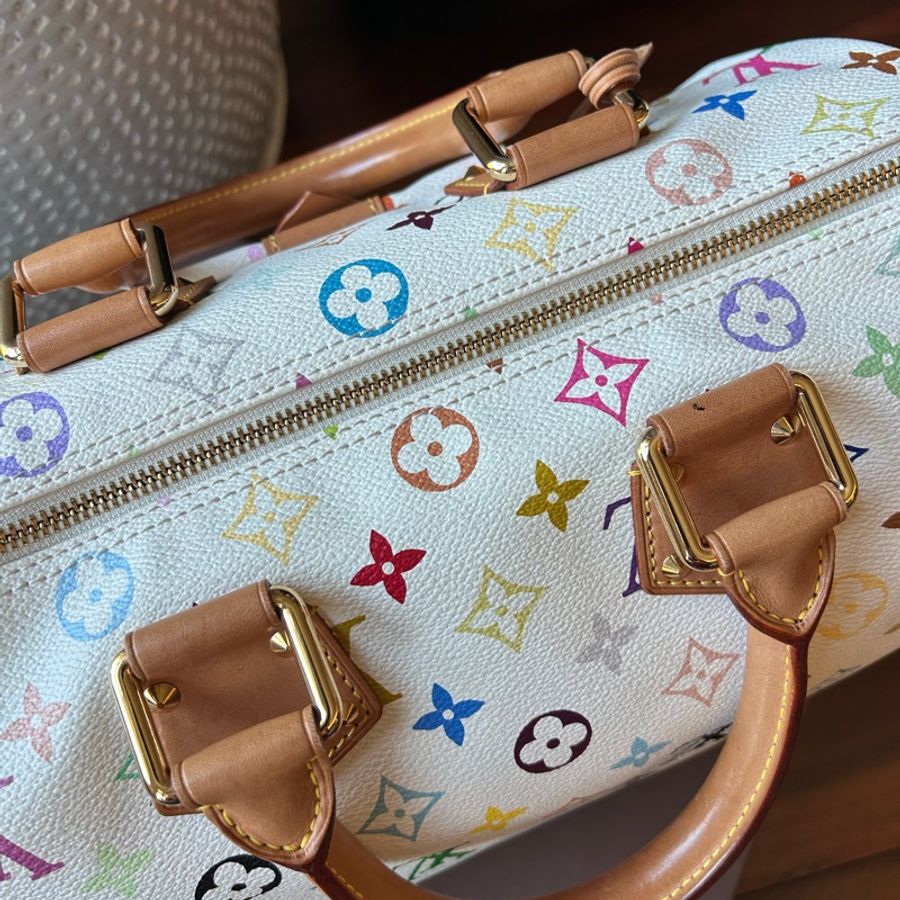 LV村上隆白三彩Speedy30-12