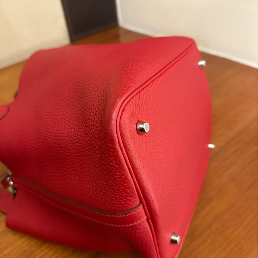 HERMES 暗紅銀釦PICOTIN 22 市場最划算-7
