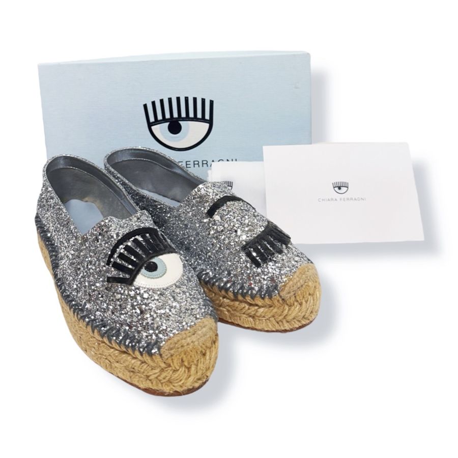 🍒Chiara Ferragni 亮片眨眼厚底休閒鞋 size:39/2F250106-1-0