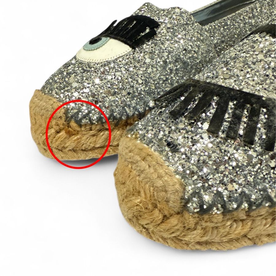 🍒Chiara Ferragni 亮片眨眼厚底休閒鞋 size:39/2F250106-1-11