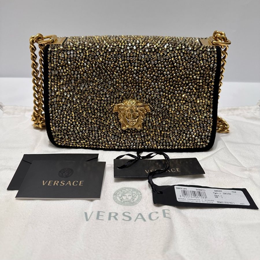 Versace Palazzo 美杜莎水鑽鏈條包-35