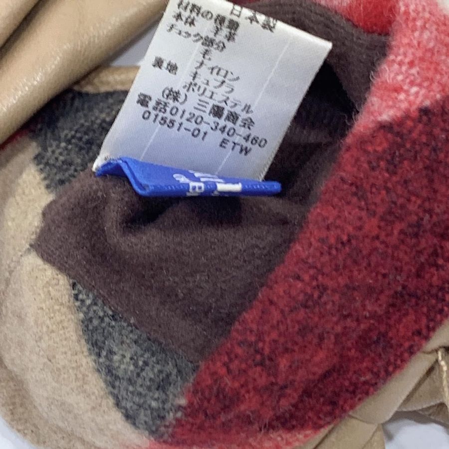 藍標新品牌BLUE LABEL CRESTBRIDGE 蝴蝶結小羊皮手套-8