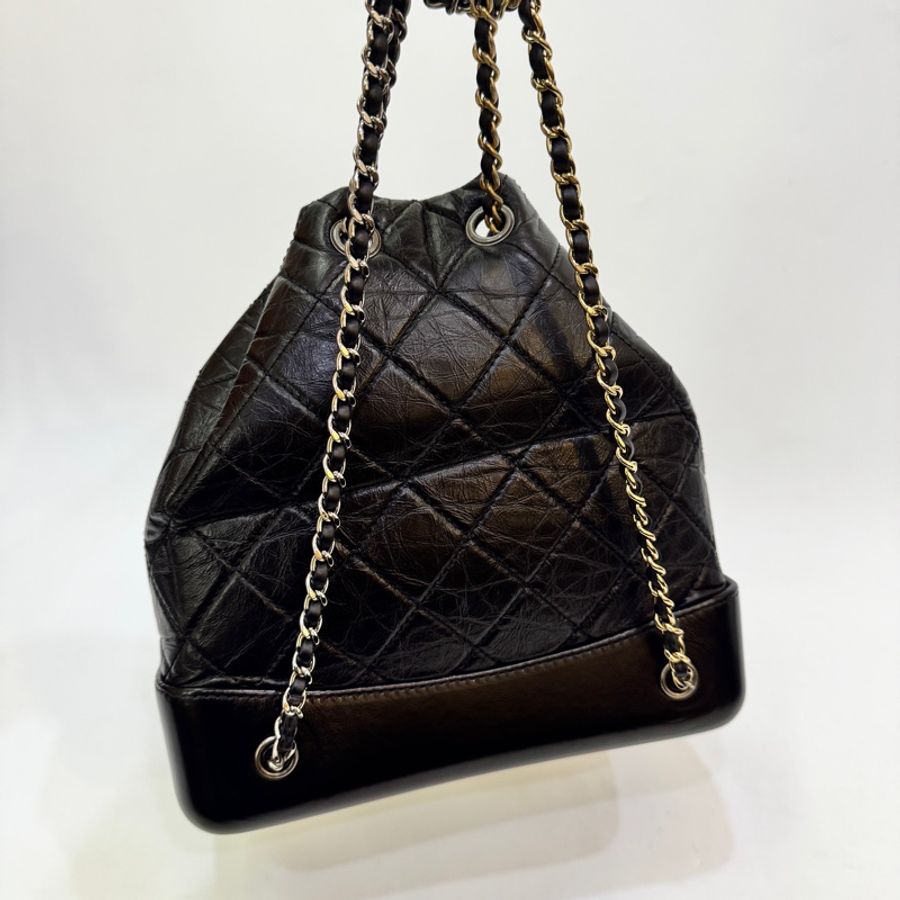 Chanel 黑復刻牛皮流浪後背包 芯片款-3