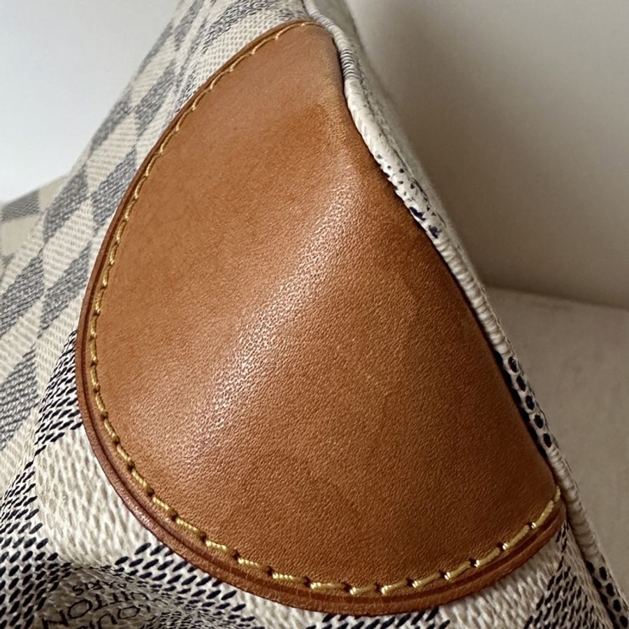 LV hampstead 白棋盤格肩背手提包小號-19