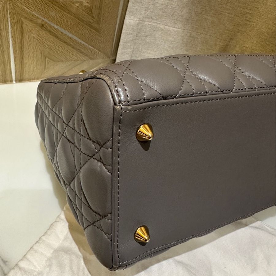 Lady Dior 戴妃包 Medium 中包 灰 grey-13