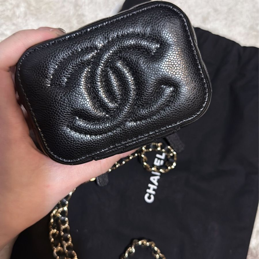 近新品 香奈兒Chanel24C荔枝紋牛皮 方盒子 小廢包 小方包 mini-12