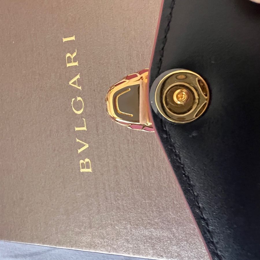 BVLGARI 粉色小短夾-13