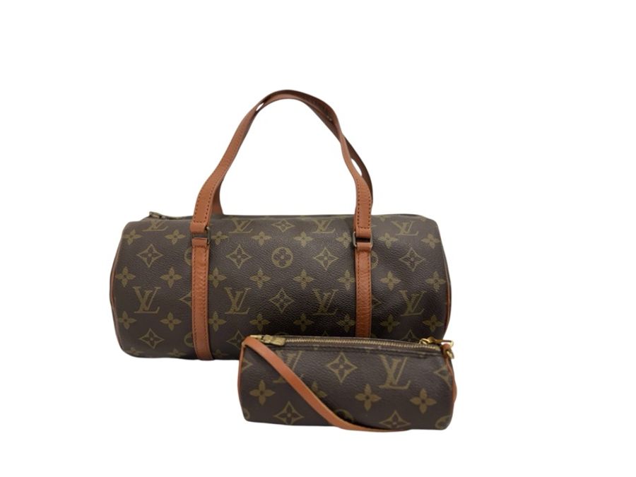 【赫蒂國際精品】 Louis Vuitton 路易威登 巴比龍30 紅皮子母包 Papillon圓桶包 vintage-0