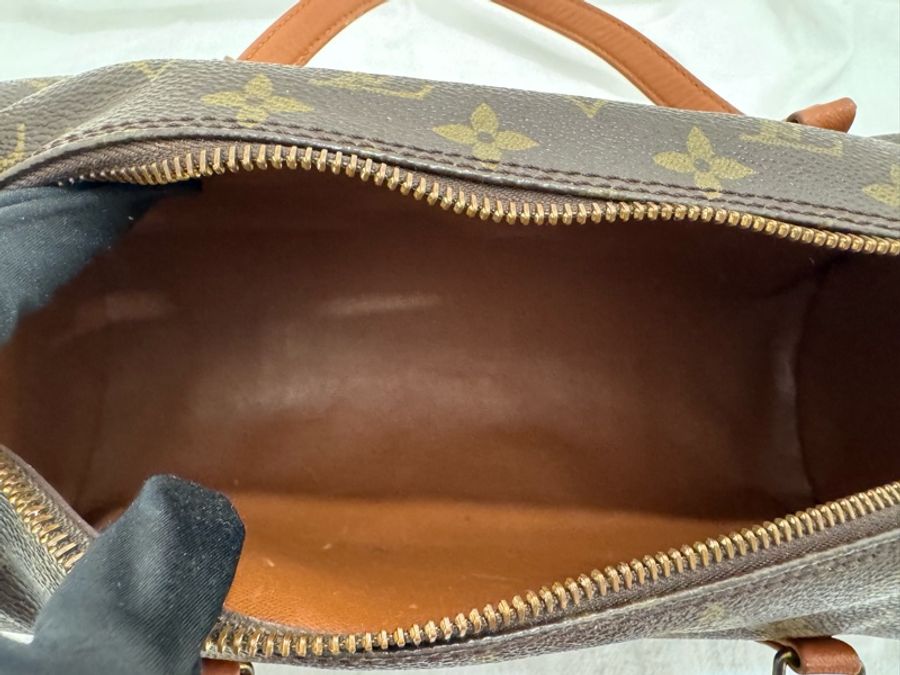 Louis Vuitton 巴比龍30 紅皮子母包 Papillon圓桶包 vintage 手腕包-5