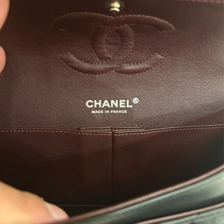 CHANEL 黑菱格羊皮銀雙C COCO25 市面上最划算-19