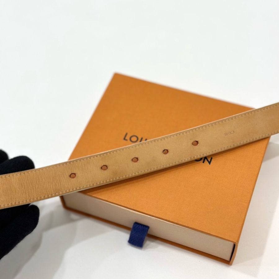 Louis Vuitton 路易威登 LV 牛皮 白三彩 腰帶 皮帶-12