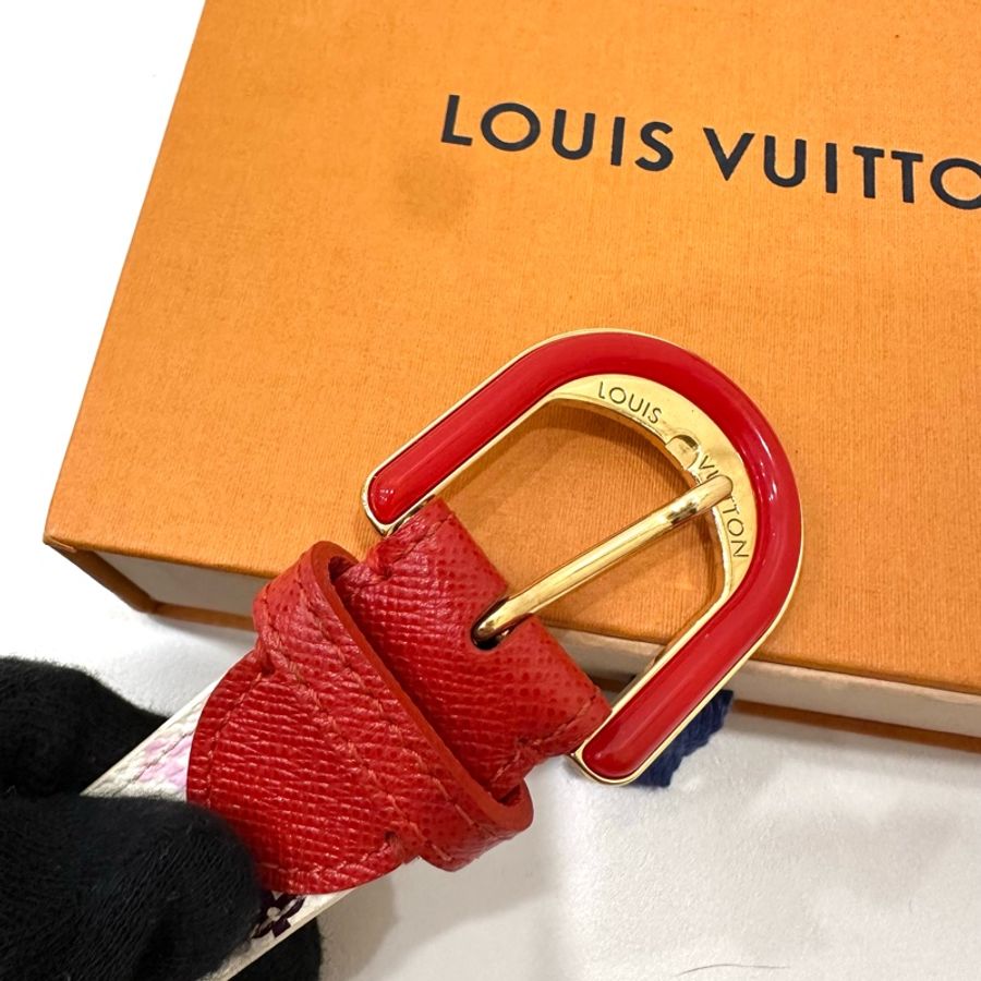Louis Vuitton 路易威登 LV 牛皮 白三彩 腰帶 皮帶-14