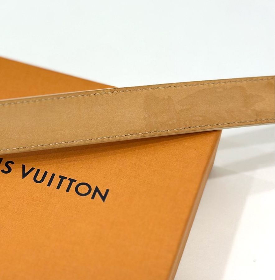 Louis Vuitton 路易威登 LV 牛皮 白三彩 腰帶 皮帶-20
