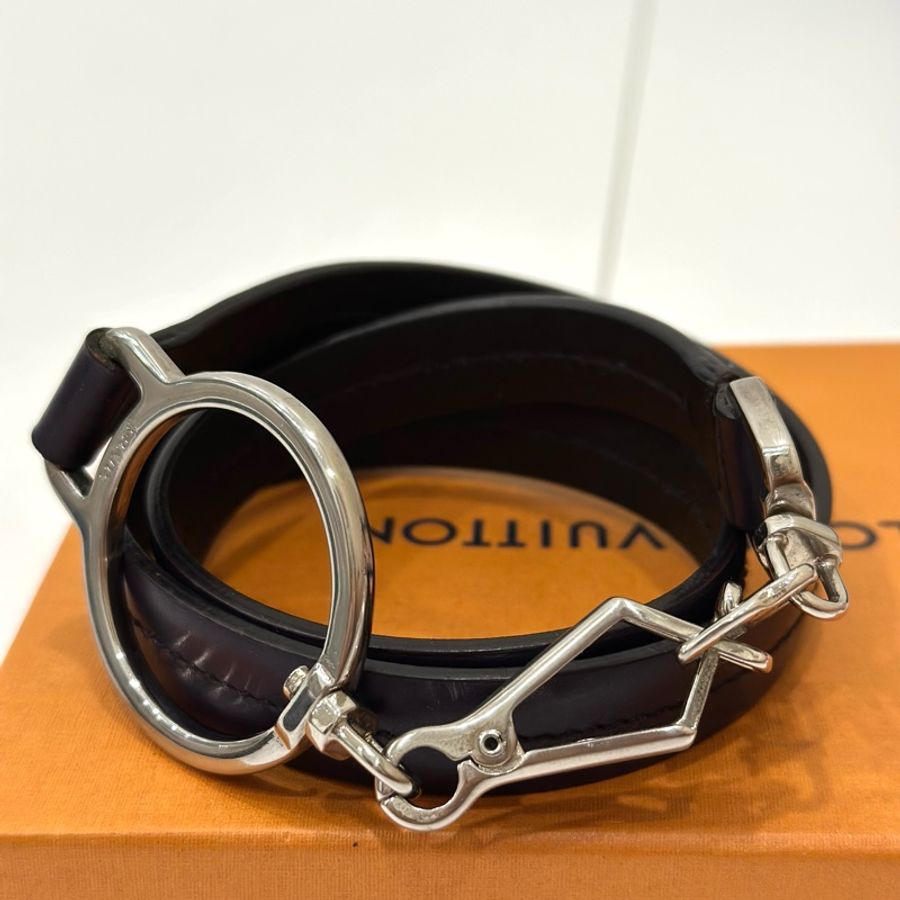 prada 深紫色 扣環 皮帶 腰帶 腰封-1