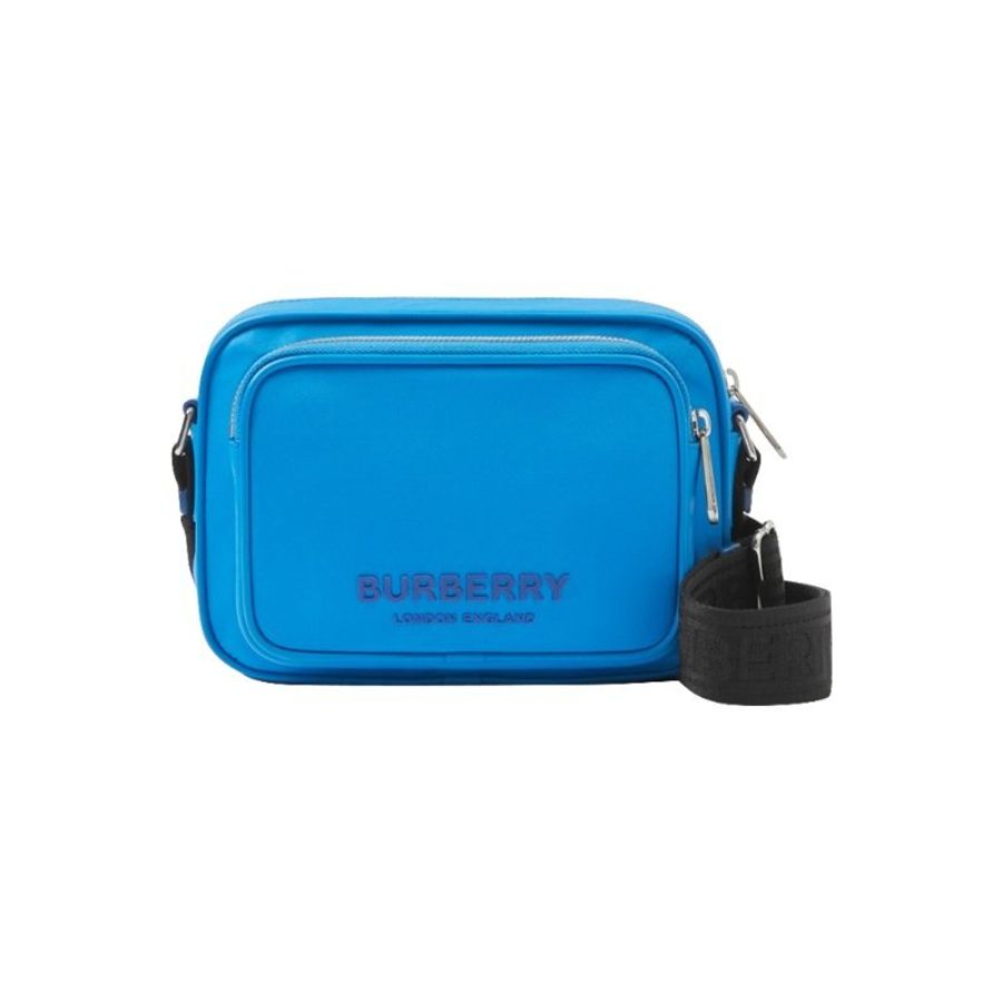 * Burberry Econyl Nylon Logo Print Paddy Crossbody Bag for Men in Bright Cerulean Blue (8069810-Cerulean_Blue)-0