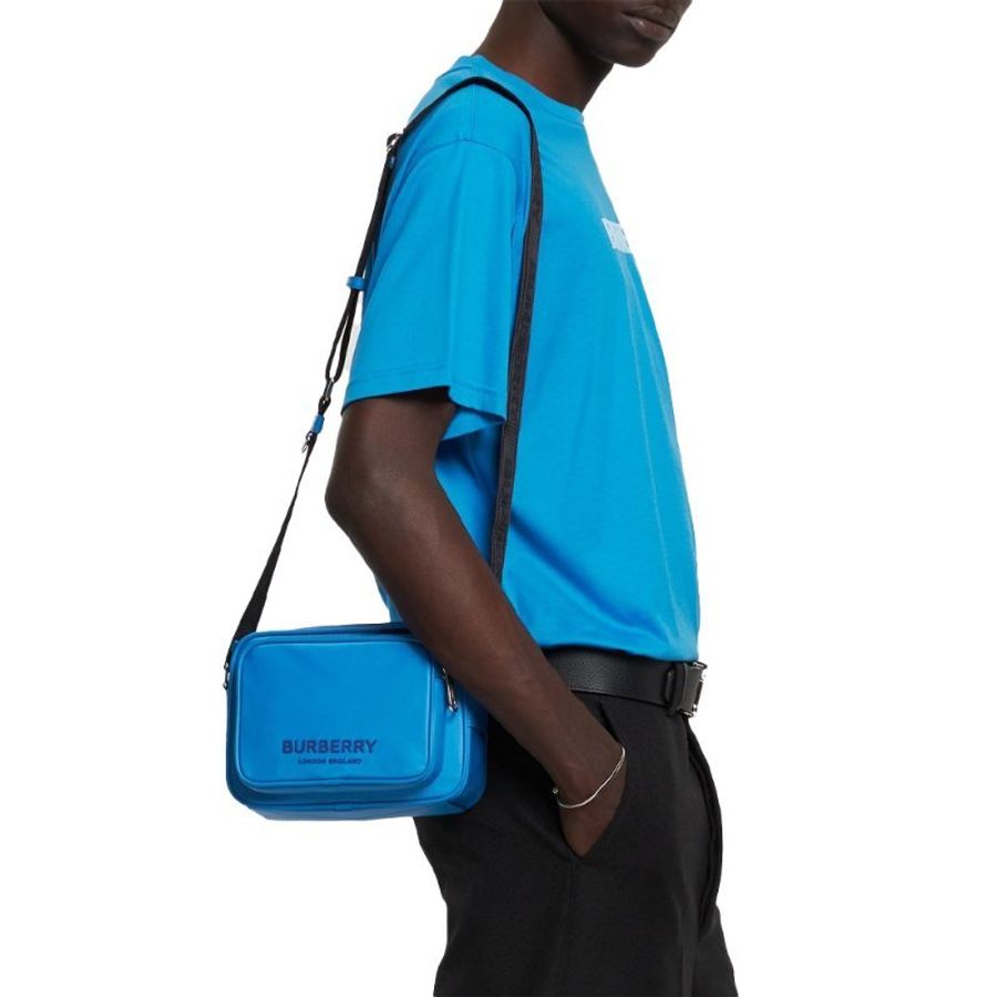 * Burberry Econyl Nylon Logo Print Paddy Crossbody Bag for Men in Bright Cerulean Blue (8069810-Cerulean_Blue)-5