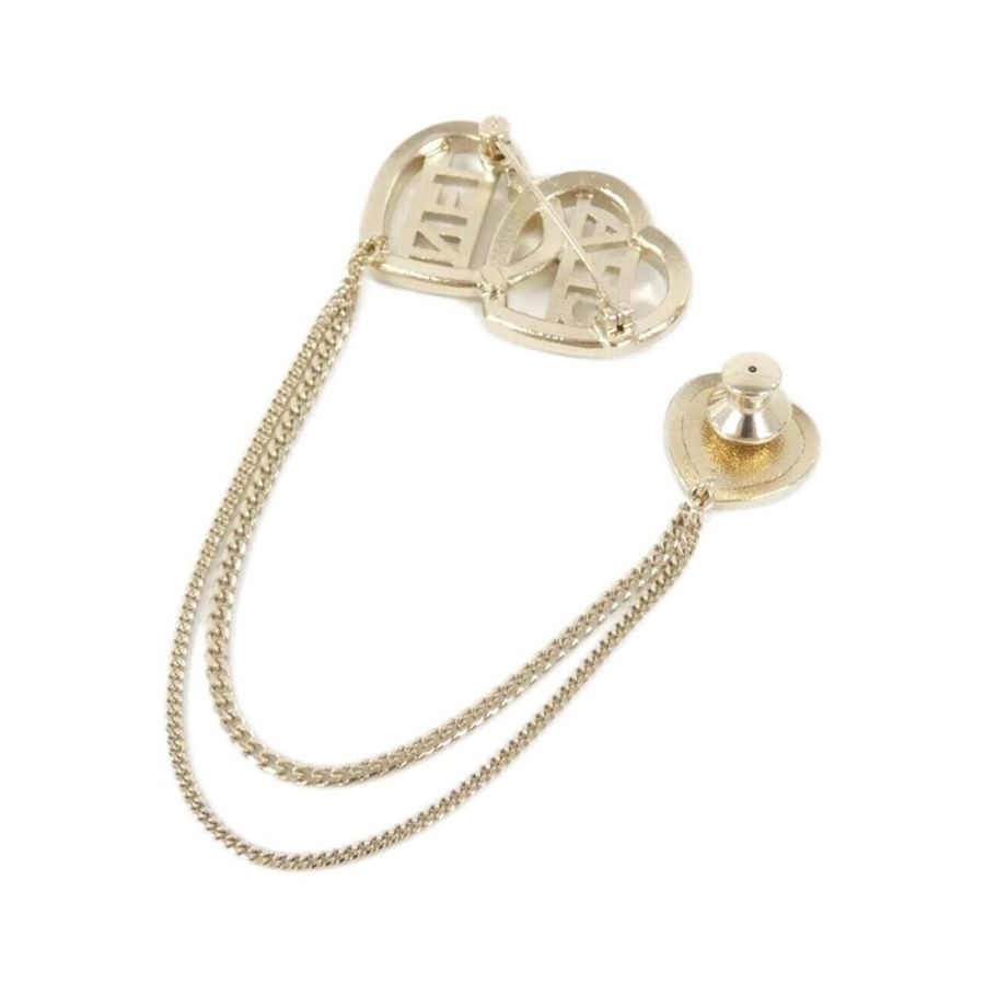 Chanel coco heart chained brooch 胸針-1
