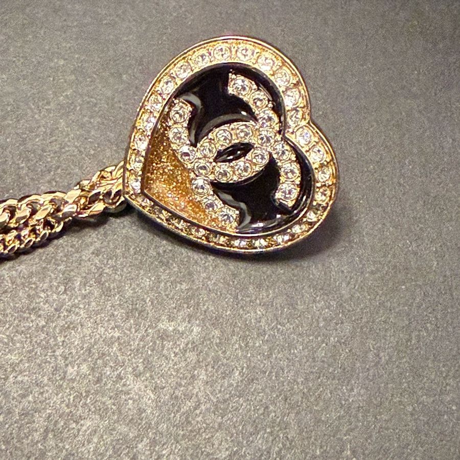 Chanel coco heart chained brooch 胸針-5