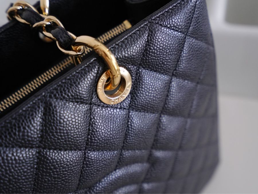 絕版Chanel GST Grand shopping tote荔枝紋肩背托特包-3