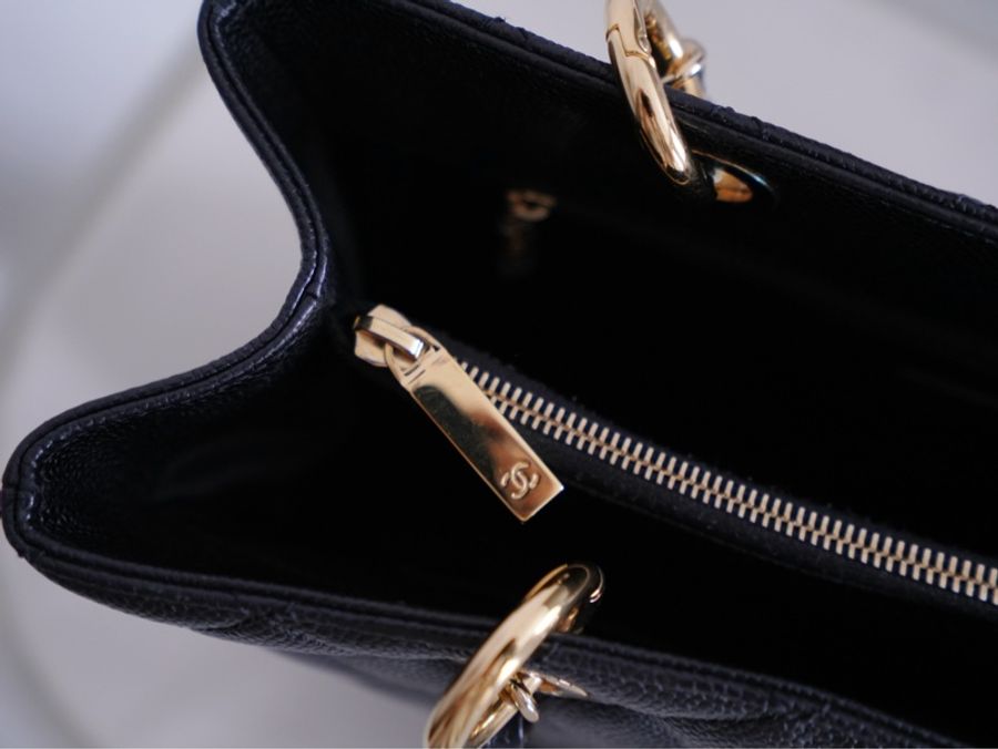 絕版Chanel GST Grand shopping tote荔枝紋肩背托特包-4