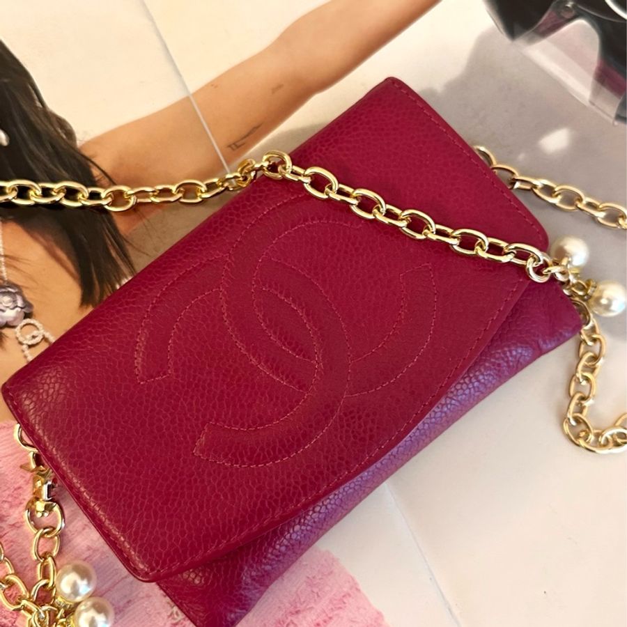 (MYMluxurybag) Chanel WOC 14.5cm 小巧 魚子醬皮包 長錢包 肩背包 斜背包-0