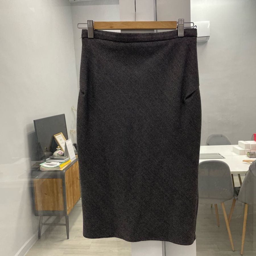MaxMara 義大利製造黑色彈性包裙-5