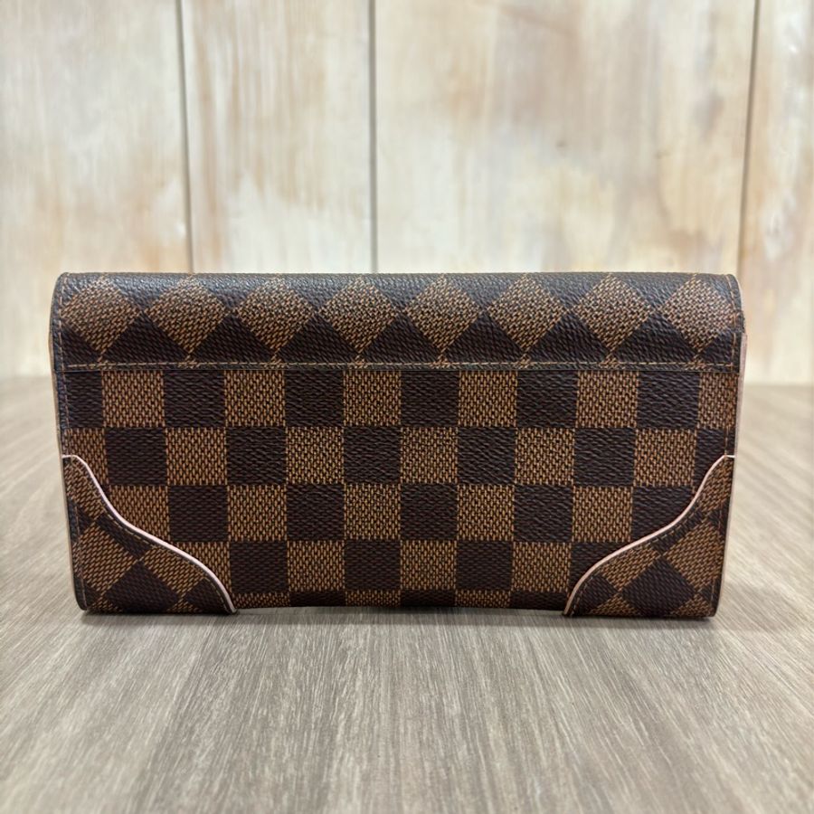 LV N61221 咖啡 棋盤 格紋 拉鍊 零錢 名片 信用卡 微笑 長夾-2