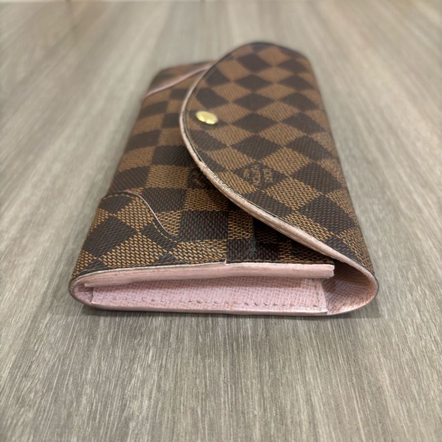 LV N61221 咖啡 棋盤 格紋 拉鍊 零錢 名片 信用卡 微笑 長夾-3