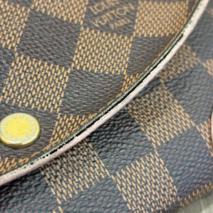 LV N61221 咖啡 棋盤 格紋 拉鍊 零錢 名片 信用卡 微笑 長夾-15