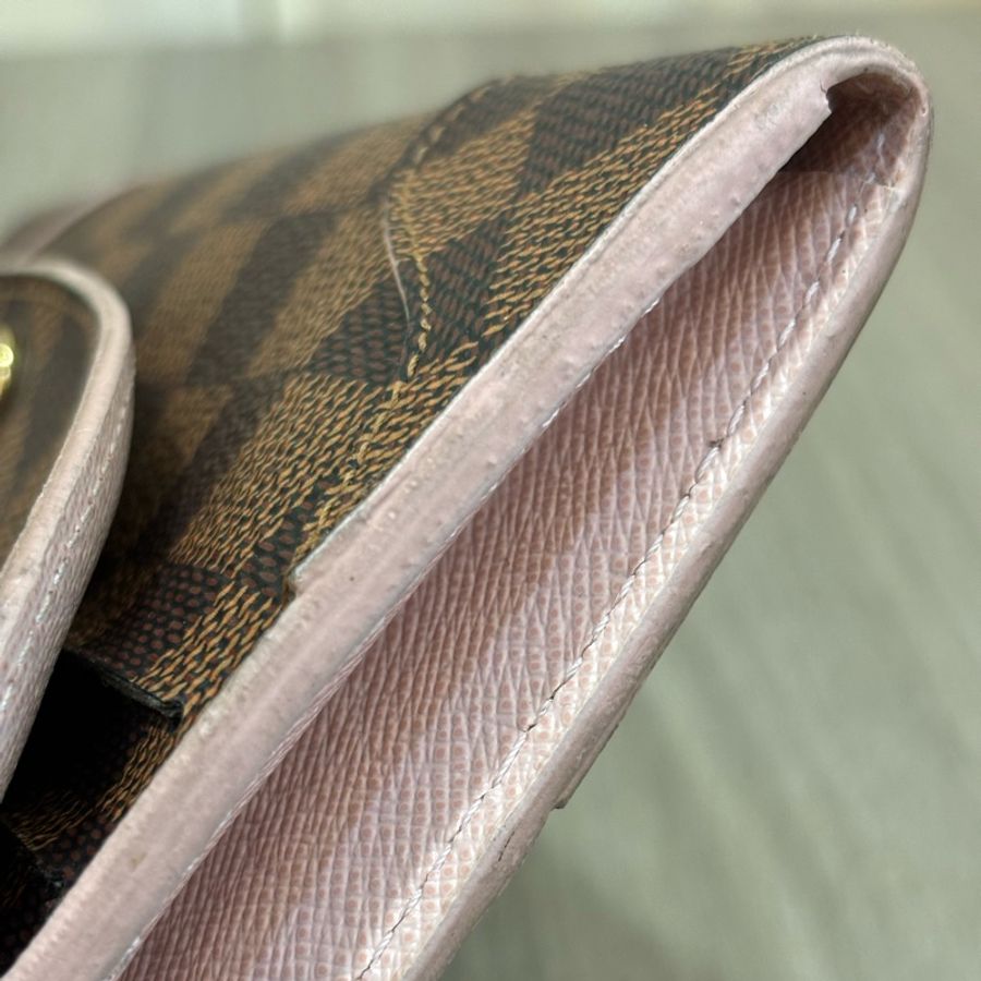 LV N61221 咖啡 棋盤 格紋 拉鍊 零錢 名片 信用卡 微笑 長夾-17