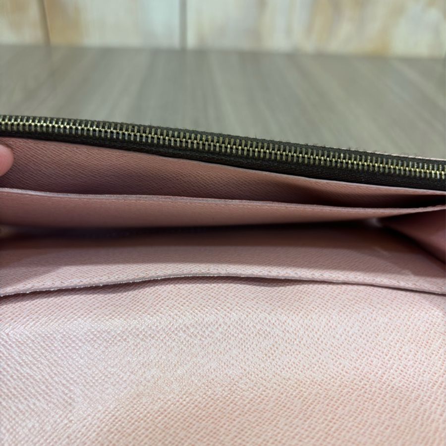 LV N61221 咖啡 棋盤 格紋 拉鍊 零錢 名片 信用卡 微笑 長夾-25