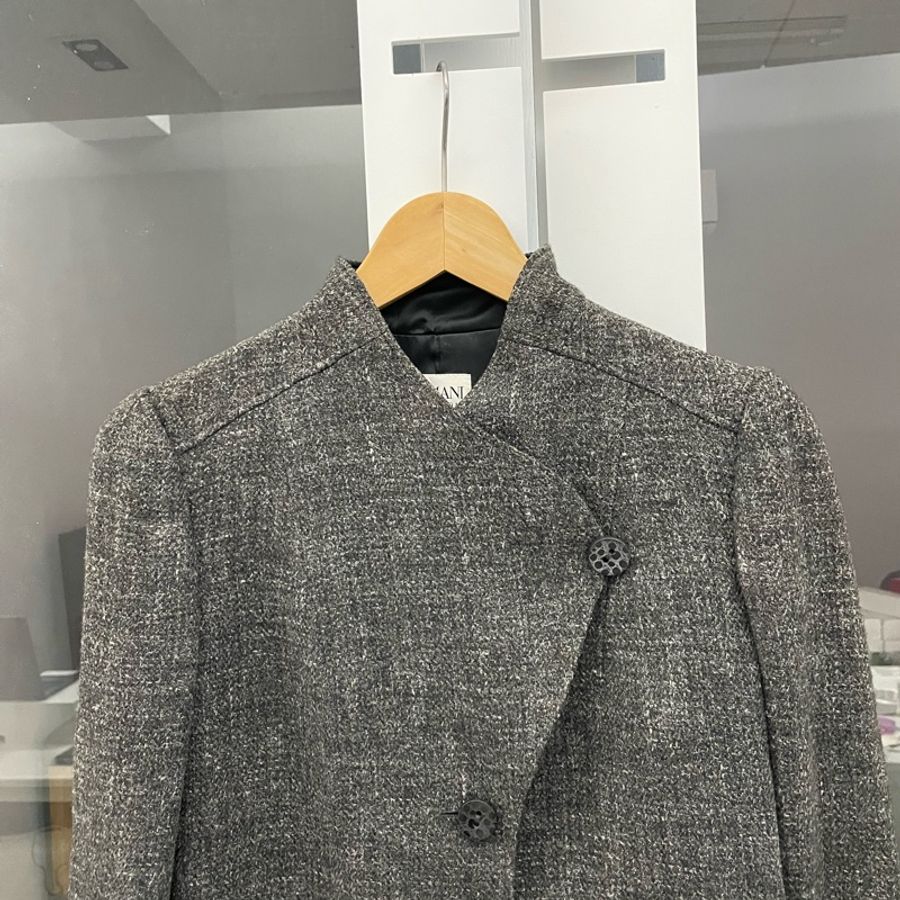 Armani 超級修身羊毛絨西裝外套-1