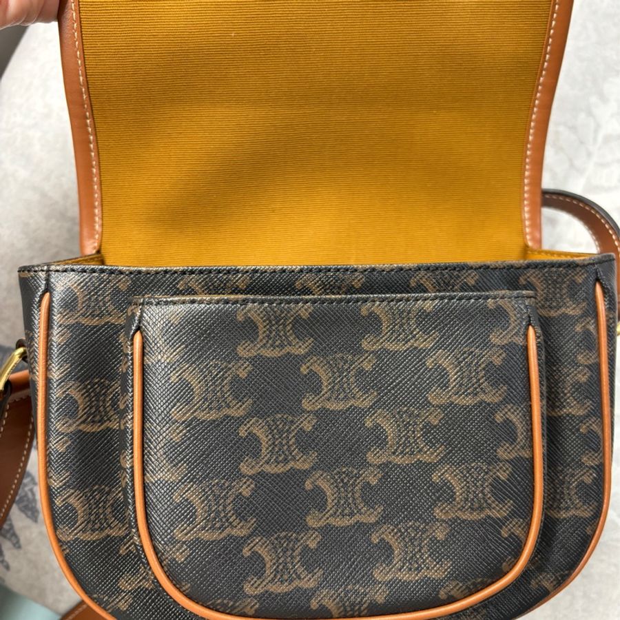 Celine 老花馬鞍包-4