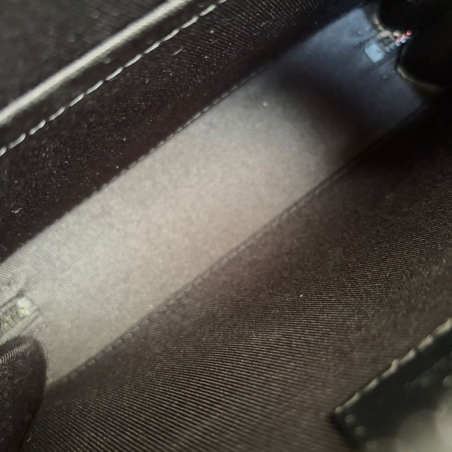 ::LOUIS VUITTON:: LV M59163 HandleSoftTrunk黑壓紋箱型手提斜背包-14