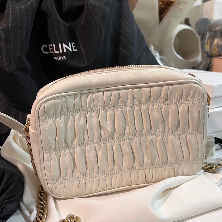 Prada Matelassé camera bag 相機包 白金配色-3