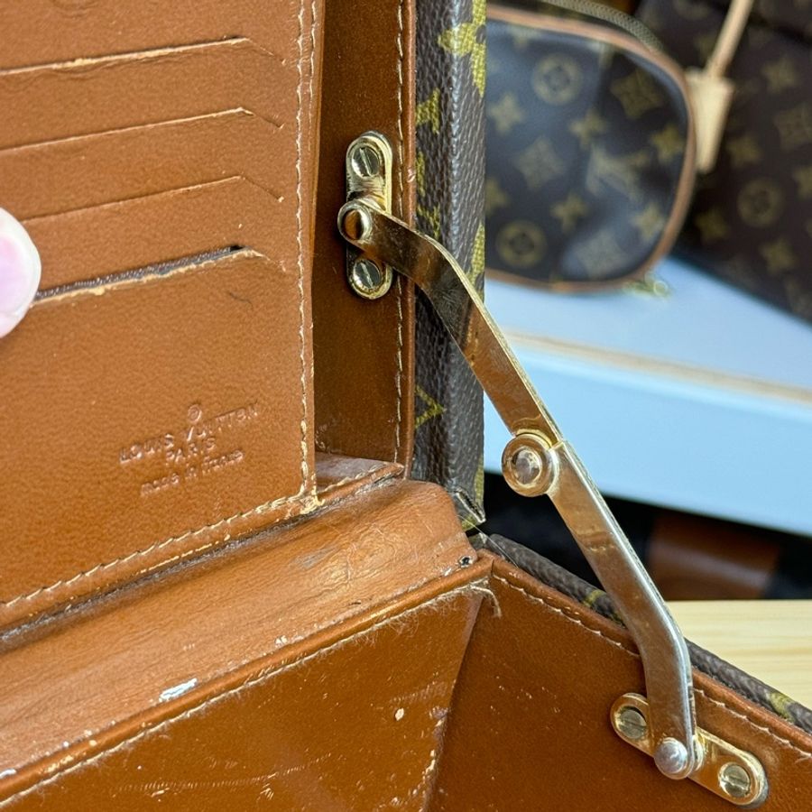 Louis Vuitton 老花硬盒古董行李箱🤎🎶絕對珍藏-15
