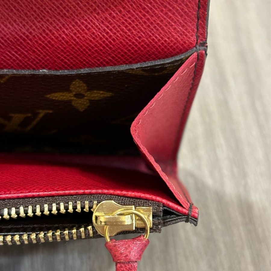 LV M60697 EMILIE 原花 拉鍊夾 紫紅 微笑 零錢夾 皮夾 發財夾 長夾-27