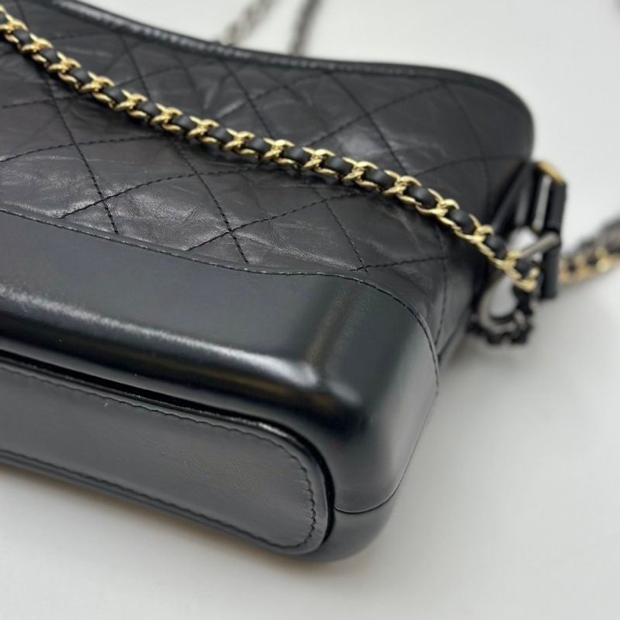 CHANEL 雙鍊條流浪包 - 小號黑30開-5