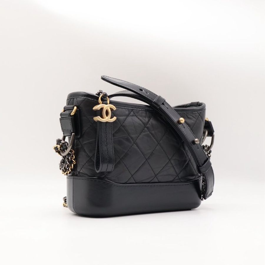 CHANEL 雙鍊條流浪包 - 小號黑30開-3