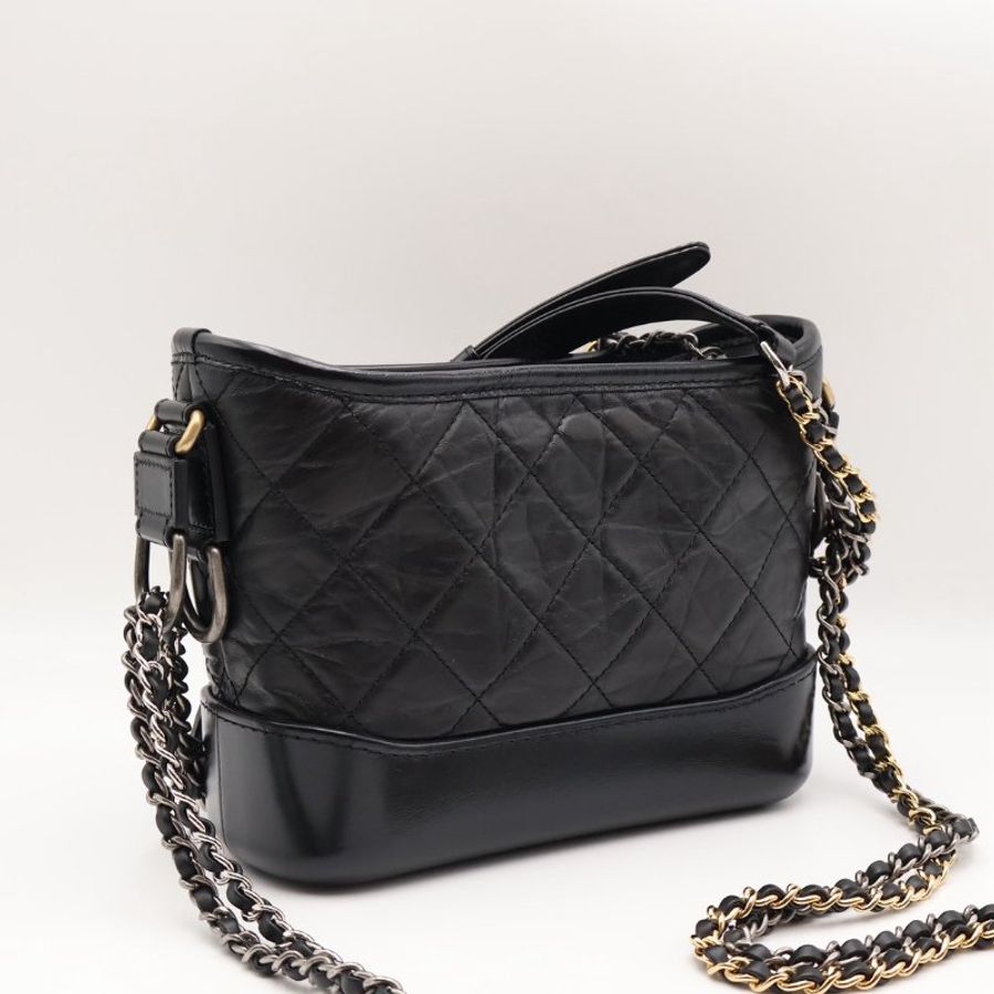 CHANEL 雙鍊條流浪包 - 小號黑30開-5