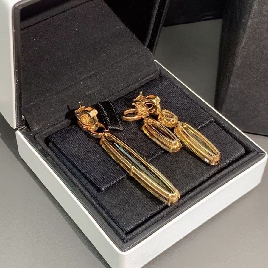 Chanel香奈兒高級珠寶dazzling earrings系列綠柱石黃金鑲鑽耳環。綠柱石共27克拉，2018購入-4