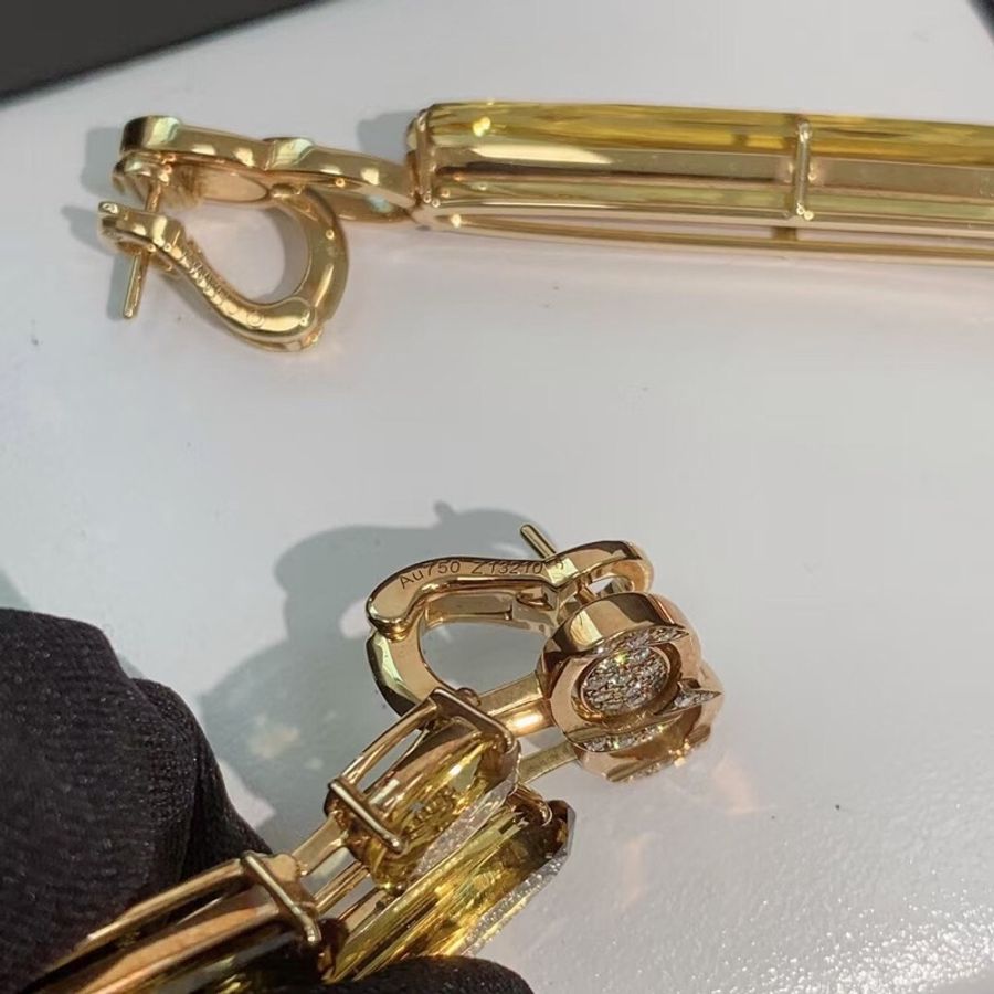 Chanel香奈兒高級珠寶dazzling earrings系列綠柱石黃金鑲鑽耳環。綠柱石共27克拉，2018購入-5