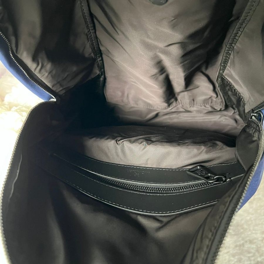 FENDI 黑色 小牛皮 鱷魚皮 黃 眼睛 怪獸 雙肩 後背包 7VZ012-12