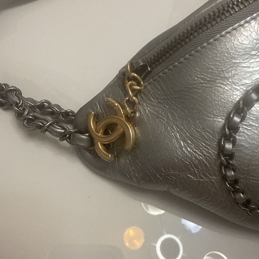 Chanel 銀色腰包Belt bag-6