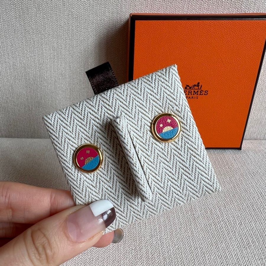 全新 現貨🍊Hermes 愛馬仕 女裝 Celeste stud earrings 🎁-1