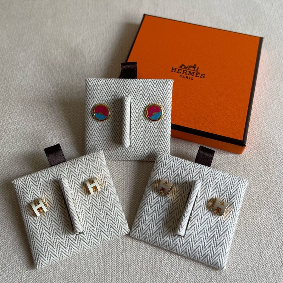 全新 現貨🍊Hermes 愛馬仕 女裝 Celeste stud earrings 🎁-3