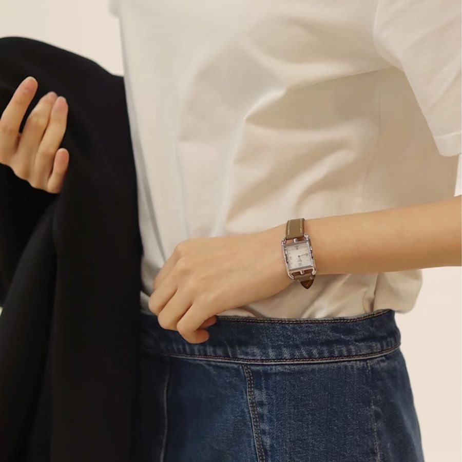 愛馬仕 Hermès Cape Cod 手錶 大象灰銀-3