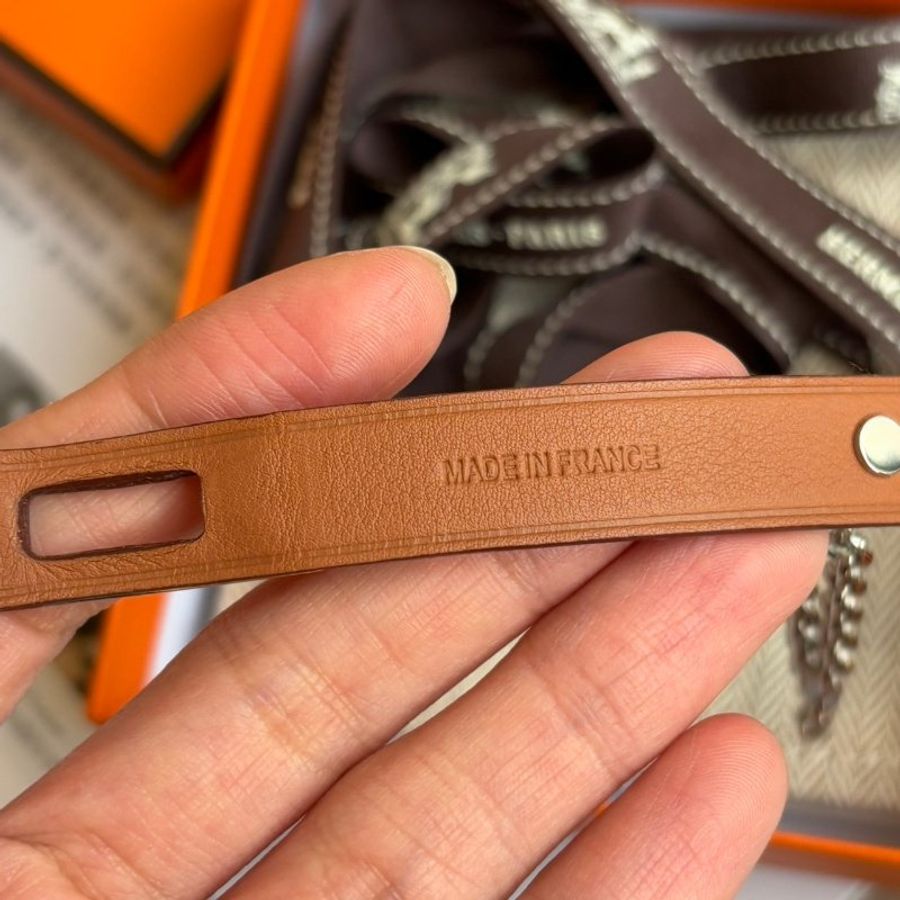 ::HERMES:: Kelly Glove Clip棕色銀釦凱莉手套夾 手套釦-7