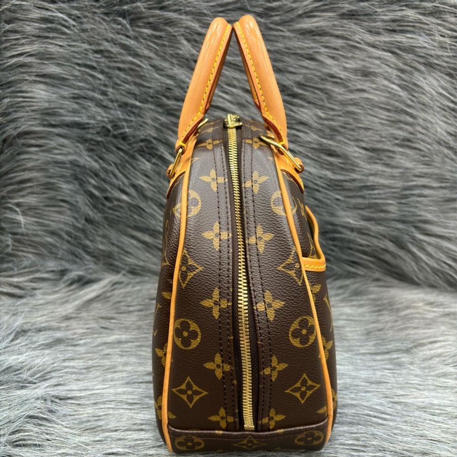LV M42228 原花老花字紋 拉鍊 小珍包手提包公事包醫生包波士頓包晚宴包-1