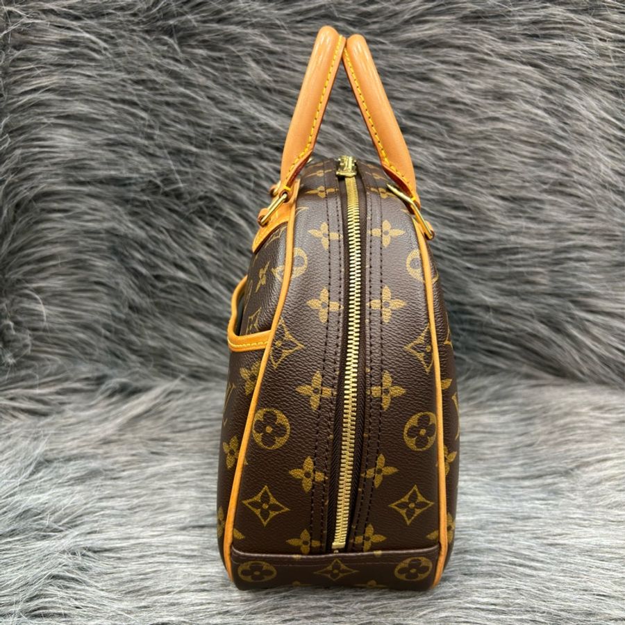 LV M42228 原花老花字紋 拉鍊 小珍包手提包公事包醫生包波士頓包晚宴包-3